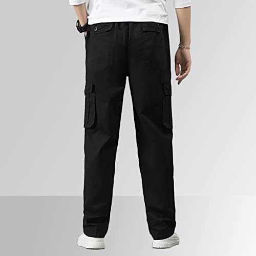 מכנסי מטען כותנה של SEZCXLGG מכנסיים למכנסי זיעה אתלטים למכנסי אופנה לגברים ספורט מכנסי טרנינג פעילים מכנסיים