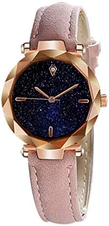 שעוני יד לנשים אופנה נשים עור מקרית שעון יוקרה אנלוגי קוורץ קריסטל שעון