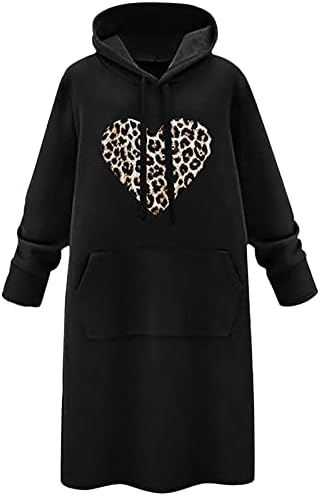 שמלות MIDI של Nokmopo לנשים לנשים לנשים כיס רופף מזדמן שרוול ארוך סגנון סווטשירטים שמלת סוודר שמלת