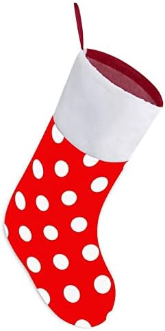 אדום לבן של פולקה פרת משה רבנו נקודה לחג המולד גרב חג חג המולד עץ אח תלייה גרביים עם קישוט שרוול קצר