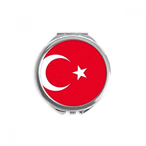 טורקיה לאומי דגל אסיה המדינה יד קומפקטי מראה עגול נייד כיס זכוכית