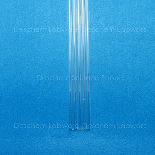 Deschem 500 ממ, צינור זכוכית קוורץ, OD 18 ממ, Thcik 2 ממ, מיוצר על ידי משקפי ויקור, 5 יחידות/הרבה