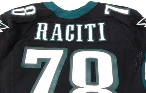 2015 Philadelphia Eagles Travis Raciti 78 משחק הונפק ג'רזי שחור 44 DP29156 - משחק NFL לא חתום משומש