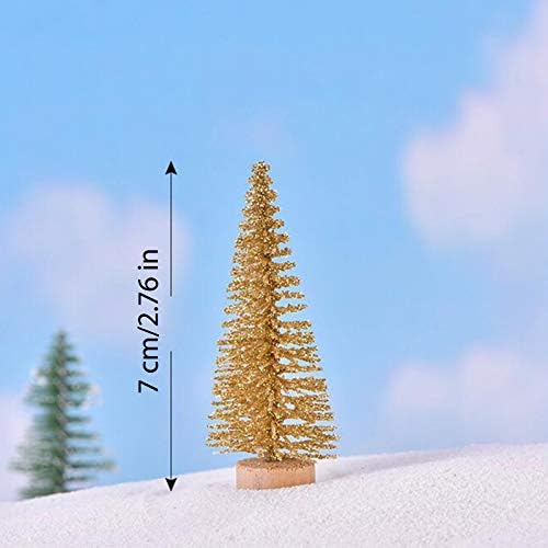 Xunion C0DZ5U סימולציה צמח חג המולד עץ שלג שולחן חול שולחן גינון מתנת קישוט PVC
