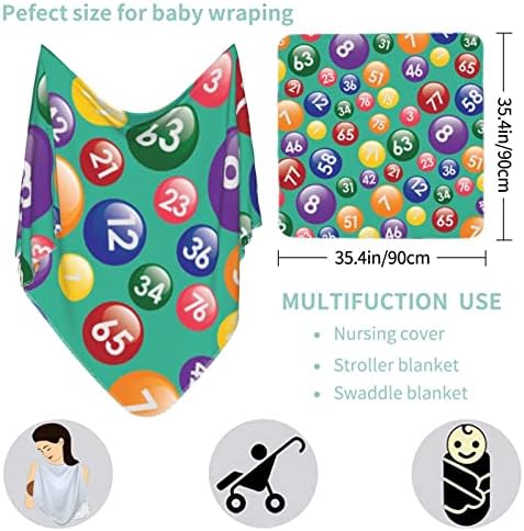משחק בינגו שמיכה לתינוק מקבלת שמיכה לתינוקות לכיסוי יילוד עטיפת פעוטון