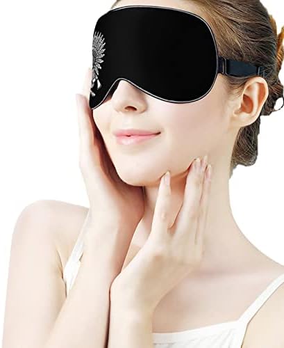 גולגולת ראשית אמריקאית הודית ישנה מסכת עיניים מכסה עיניים חמודה גוון עיניים מצחיק עם רצועה מתכווננת