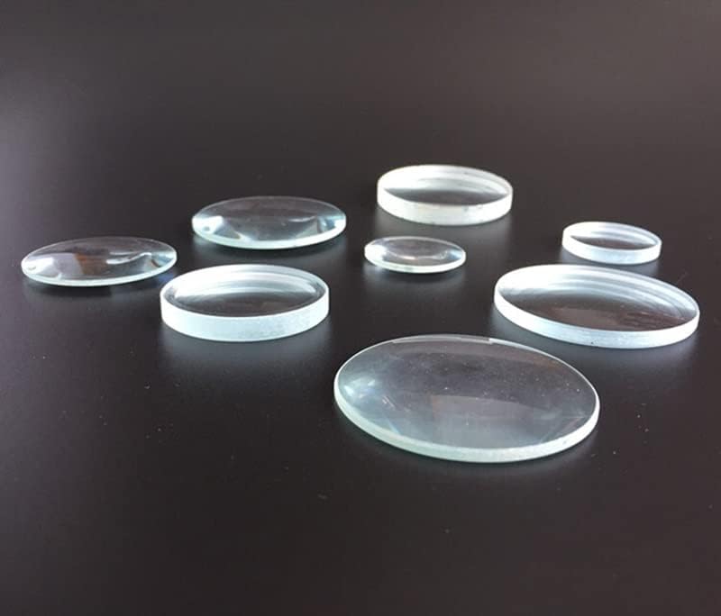ציוד מיקרוסקופ מעבדה 30 ממ 40 ממ 50 ממ זכוכית אופטית עדשת זכוכית קמורה כפולה, אורך מוקד 50 ממ 75