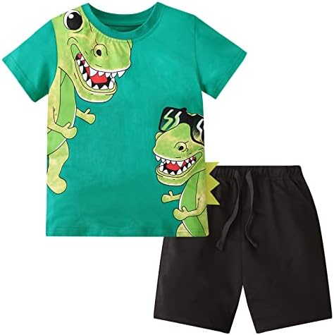 בגדי ילד פעוט גורבויג תלבושות קיץ לילדים קטנים בגדי שרוול קצר חולצת טריקו ומכנסיים קצרים סטים 2-7 ט