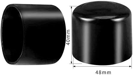 בורג חוט הגנת שרוול גומי עגול צינור בורג כובע כיסוי ידידותית לסביבה שחור 48 ממ מזהה 20 יחידות