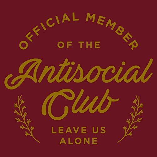 מועדון חברתי אנטי -סוציאלי - ביישן, מתבודד, חולצת טריקו גרפית מצחיקה