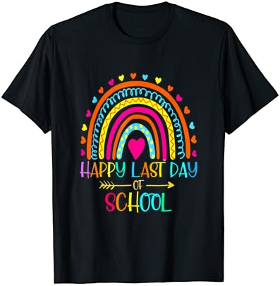 שמח היום האחרון של בית ספר מורה תלמיד סיום קשת חולצה