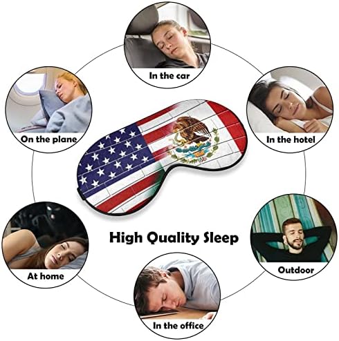 ארהב דגל מקסיקו דגל קיר גבול מסכת שינה מכסה מסיכת עיניים רכה כיסוי צללות אפקטיביות כיסוי עיניים עם רצועה