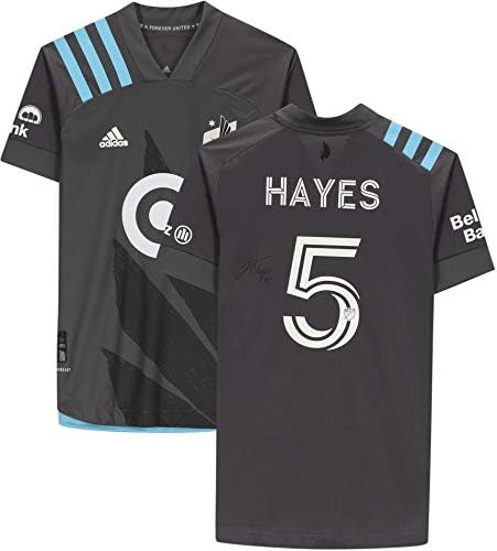 Jacori Hayes Minnesota United FC חתימה על חתימה משומשת 5 גופיית אפור מעונת MLS 2020 - גופיות כדורגל חתימה