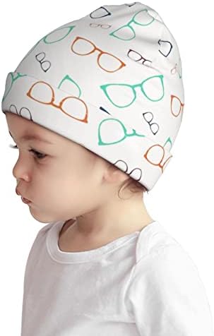 QASSRYU צבע משקפיים מסגרת פעוטות כפה לבנים בנות ילדים שעועית ילדים סרוגים כובעי חורף