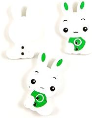 10 מחשבים תפירה רעיונות ציוד לחצני מחברים תפור בתאריך 04015 ארנב לבן ירוק עץ ביגוד עץ קישוט בעבודת יד Boutons