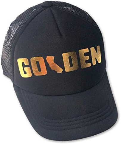 סול תינוק קליפורניה קליפורניה תינוק זהב/פעוט כסף זהב כובע משאית שחורה מוצקה
