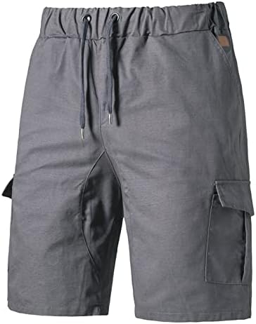 מכנסי מטען לגברים, מכנסי מטען מזדמנים של גברים מכנסיים קצרים אופנה מזדמנים בצבע מוצק מכנסיים קצרים