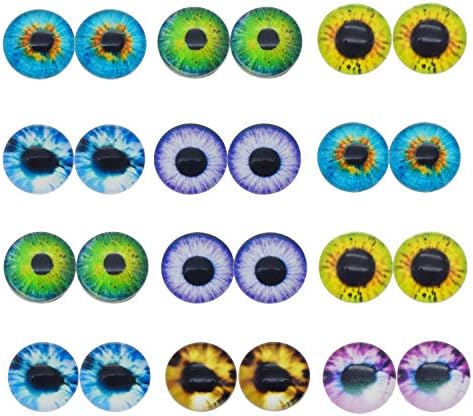 100 יחידות 10 ממ עיני דרקון עגול זכוכית עגול קבורוכון ​​תכשיטים שטוחים ממצאים בעלי חיים עיניים עיניים כיפת
