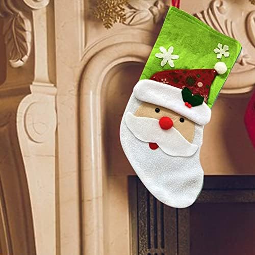קישוט נברשת קריסטל מיני גרבי חג המולד 1 חבילה 4 עץ חג המולד גרב קישוט לקישוט כרטיסי מתנה מחזיק סנטה שלג איש