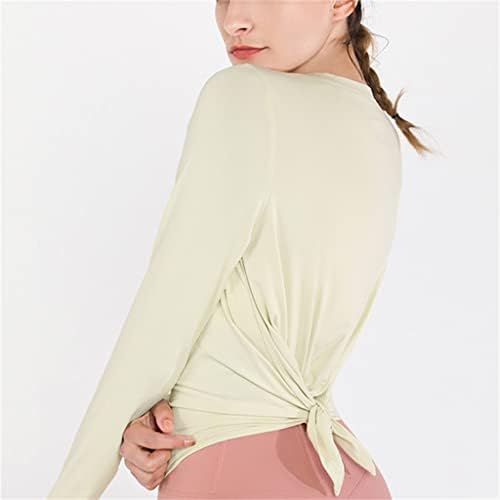 WPYYI SHIGA חולצת כושר ללבוש ז'קט אימונים של שרוול ארוך יבש מהיר מפעיל רצועת נשים יוגה