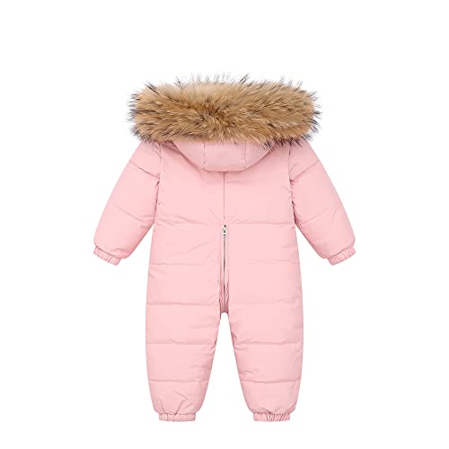 פעוט חליפת חורף לתינוקות בנות שלג בנים מעיל סוודר חורף רוכסן רוכסן רוכסן רומפר, שחור 18-21 חודשים