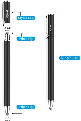 עטים חרטודים למסכי מגע, Digiroot משודרג רגישות גבוהה 0.2 & 0.24 קצה סיבים קצה לכל מכשירי מסך המגע הקיבוליים, 8