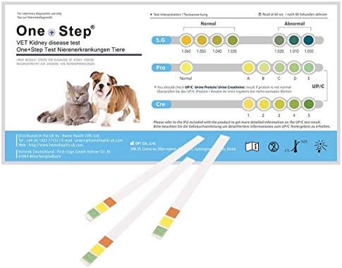 רצועות בדיקת שתן לחיות מחמד - בדיקות מחלות כליות של וטרינר - חתולים - כלבים - שלב אחד