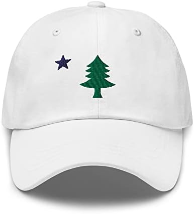 דגל מדינת מיין מקורי כובע אבא קלאסי רקום, כובע דגל מיין 1901