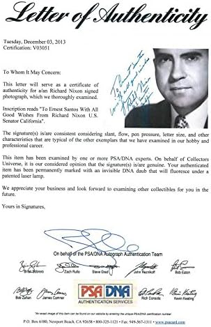 הנשיא ריצ'רד ניקסון הסנאטור האמריקני חתום על אותנטי 8x10 תמונה PSA/DNA v03051