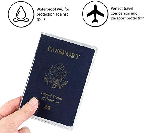 5 מארז ברור דרכון כיסוי, ארסמט ברור דרכון מחזיק נסיעות מסמך ארגונית, פלסטיק ארהב דרכון להחזיק