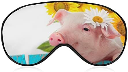 מסכת עיניים רכה של חזיר מצחיק מסכת עין רכה אפקטיבית מסכת שינה נוחות כיסוי עיניים עם רצועה מתכווננת אלסטית