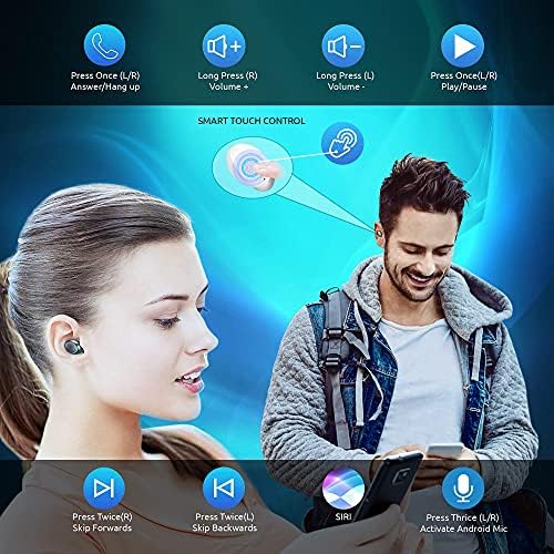 Volt Plus Tech Wireless V5.1 PRO אוזניות תואמות ל- XOLO Q1011 IPX3 Bluetooth מגע אטום למים/אטום