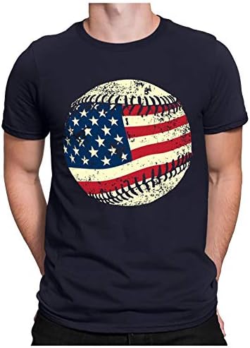 גברים של ארה ב דגל חולצות שרוול קצר רופף מתאים לשני המינים פטריוטית גרפי טיז עבור 4 ביולי ובקיץ