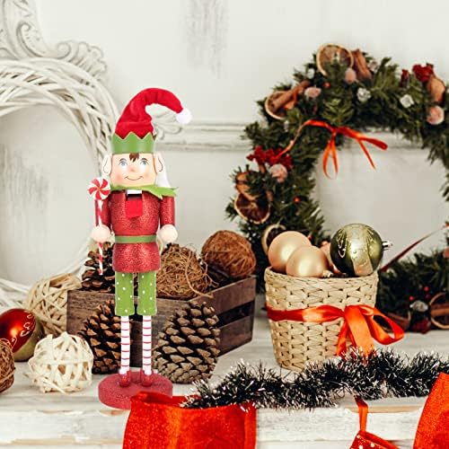 חג המולד קישוטי חג המולד עץ מפצח אגוזים צלמיות אגוז חייל קישוט עץ בובות שדון בובת צעצוע כפרי שולחן