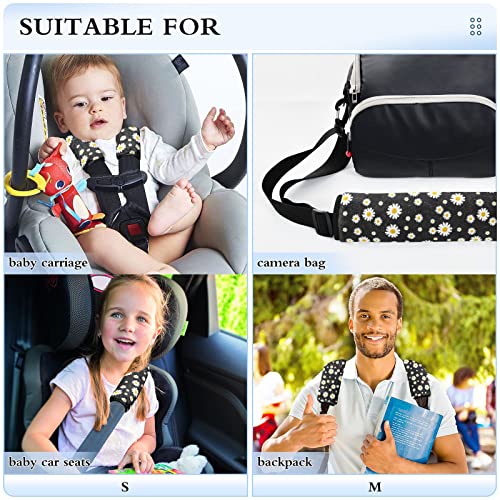 פרחי דייזי מכונית רצועת מושב רצועות לילדים לתינוקות 2 יח 'רצועות מושב רכב רפידות כרית כרית כרית מגן