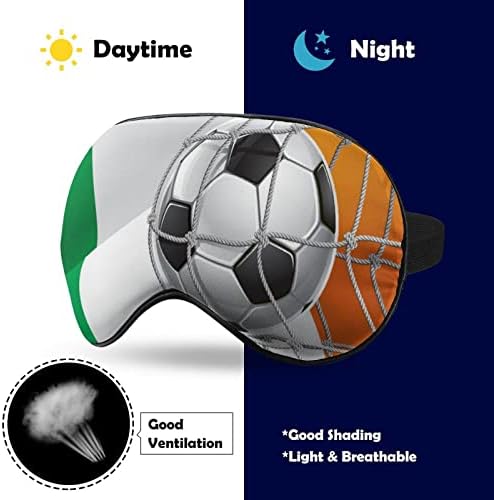 שער כדורגל ומסיכת עיניים דגל אירלנד ללימודי שינה בליל עיוורון עם רצועה מתכווננת לגברים נשים מטיילות