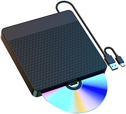 כונן תקליטור/DVD חיצוני של NVOPERANG עבור מחשב נייד, USB 3.0 Type-C חריץ CD תקליטור DVD נגן CD ROM כותב