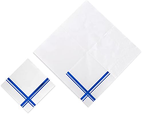 PANXYWARE כחול כהה על מפיות קוקטייל לבן - 100 חבילה, 5 x 5, נייר 3 רובדים - שם סגנון: מעבר אושר