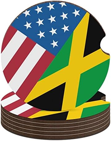 אמריקאי ג ' מייקה דגל עגול רכב תחתיות חמוד כוס מחזיקי 2.56 סנטימטרים עבור לשתות סופג