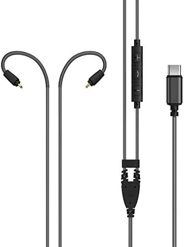 כבל אוזניות עם מיקרופון ושלט 3 לחצנים עבור סדרת פרו ו-מ6 פרו באוזן צגים, שחור