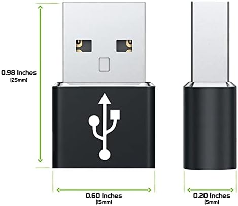 USB-C נקבה ל- USB מתאם מהיר זכר התואם לתחום ה- X3 5G שלך למטען, סנכרון, מכשירי OTG כמו מקלדת,