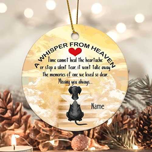 אישית חג המולד תליית קישוטי זיכרון לחיות מחמד כלב עגול מזכרת לחישה משמיים ספרינגר ספנייל כלב 3.2