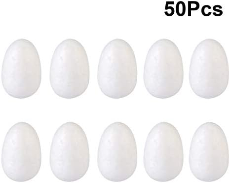 צעצועי פעוטות של Sewacc 50 יחידות קצף פסחא ביצה לבנה ביצה ביצה קצף ביצה ביצה ביצה ביצה בעבודת יד לעיצוב