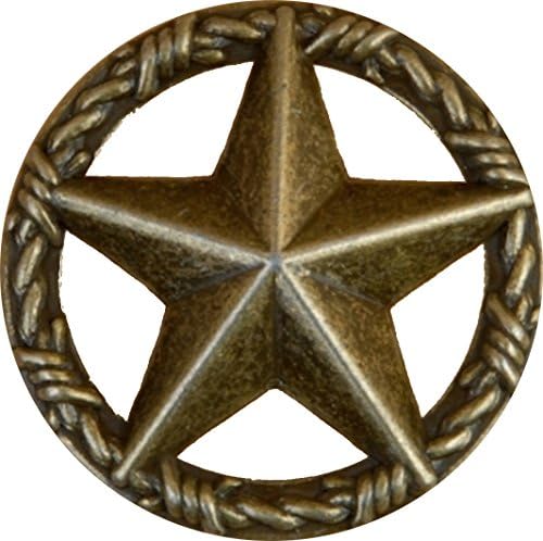 סט המותג האמיתי של טקסס של 24 כוכבים עם מגירת טבעת או משיכת ארונות של Barbwire