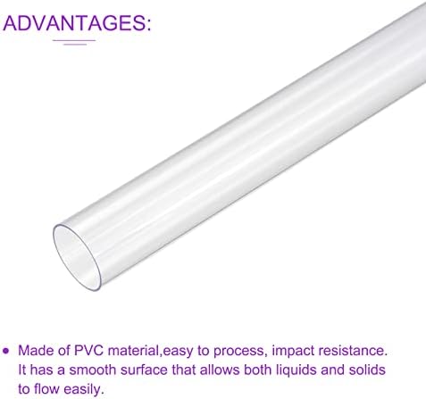 מזהה DMIOTECH 23 ממ OD 25 מ ', 0.5 מ' אורך PVC צינור פלסטיק ברור צינור עגול קשיח לצינור מים