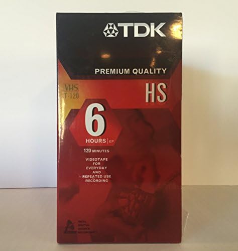 TDK 7 חבילה T-120 VHS Premium איכותי HS סרט וידאו- 120 דקות/6 שעות. מופסק על ידי יצרן