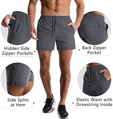למפה 2 חבילה גברים של ספורט מכנסיים 5 אינץ מהיר יבש כושר אימון מכנסיים גברים קל משקל ספורט מכנסי