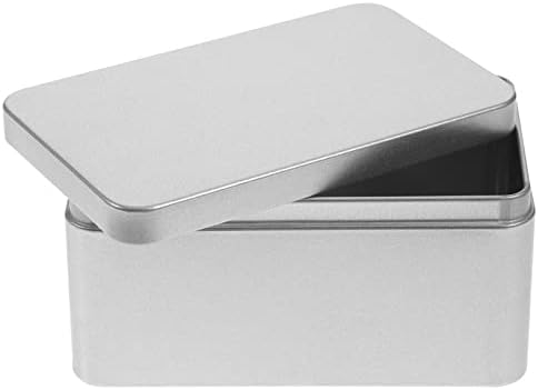 מגירות אחסון פטקאו קופסת פח קטנה 1 יחידה 13 על 8 על 6 סמ מיכלי קופסא פח ריקים מיכלי פח מתכת ריקים עם מכסים