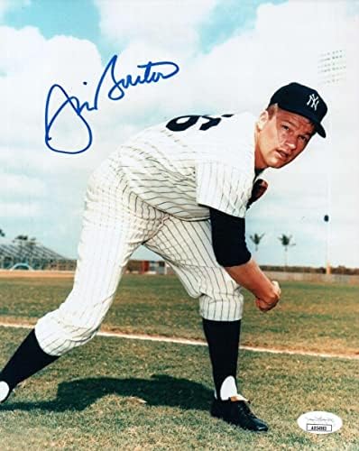 ג'ים בוטון חתום על חתימה 8x10 צילום ניו יורק ינקי JSA AB54983 - תמונות MLB עם חתימה עם חתימה