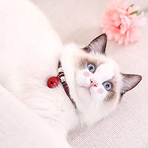 חתול שרשרת יפה ציוד לחיות מחמד קל ללבוש עבור גור חתלתול עם פעמון הארכת שרשרת טיפוח אבזרים